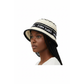 I CAN I WILL Striped Knitted Bucket Hat
