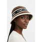 I CAN I WILL Striped Knitted Bucket Hat