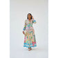 Plus Size Mediterranean Printed Midi Dress