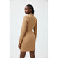 V-Neck Double Breasted Slim-Fit Blazer Dress