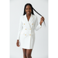 V-Neck Double Breasted Slim-Fit Blazer Dress