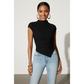 Elegant Cap Sleeves Asymmetric Top