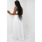 Summer Midriff Cut-Out Ruffle Maxi Dress
