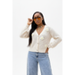3D Floral V-Neck Knitted Cardigan