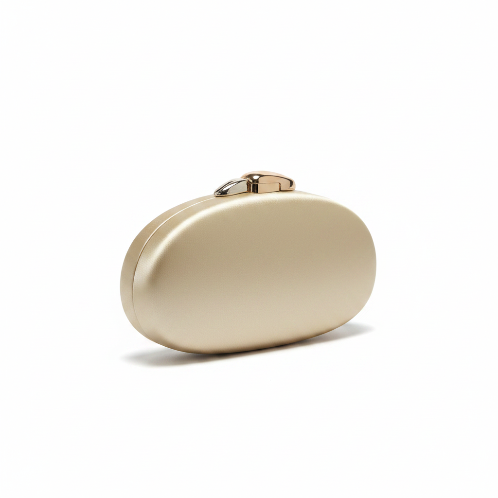 Oval Style Pebble Clutch Bag