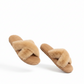 Women's Fluffy Fur Criss-Cross Strap Slippers