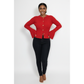 Stylish Crew Neck Knit Bell Flare Sleeve Top