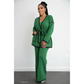 Women's Blanket-Stitch Trim Cardigan & Wide-Leg Pants Set