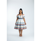 Traditional Off Shoulder Sweetheart Neckline Midi Dress
