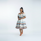 Traditional Off Shoulder Sweetheart Neckline Midi Dress
