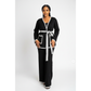 Women's Blanket-Stitch Trim Cardigan & Wide-Leg Pants Set