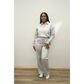 Womens Fleece Sportswear Sweatshirt & Wide Leg Pants Set