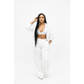 Womens Zip-Through Jacket & Wide-Leg Pants