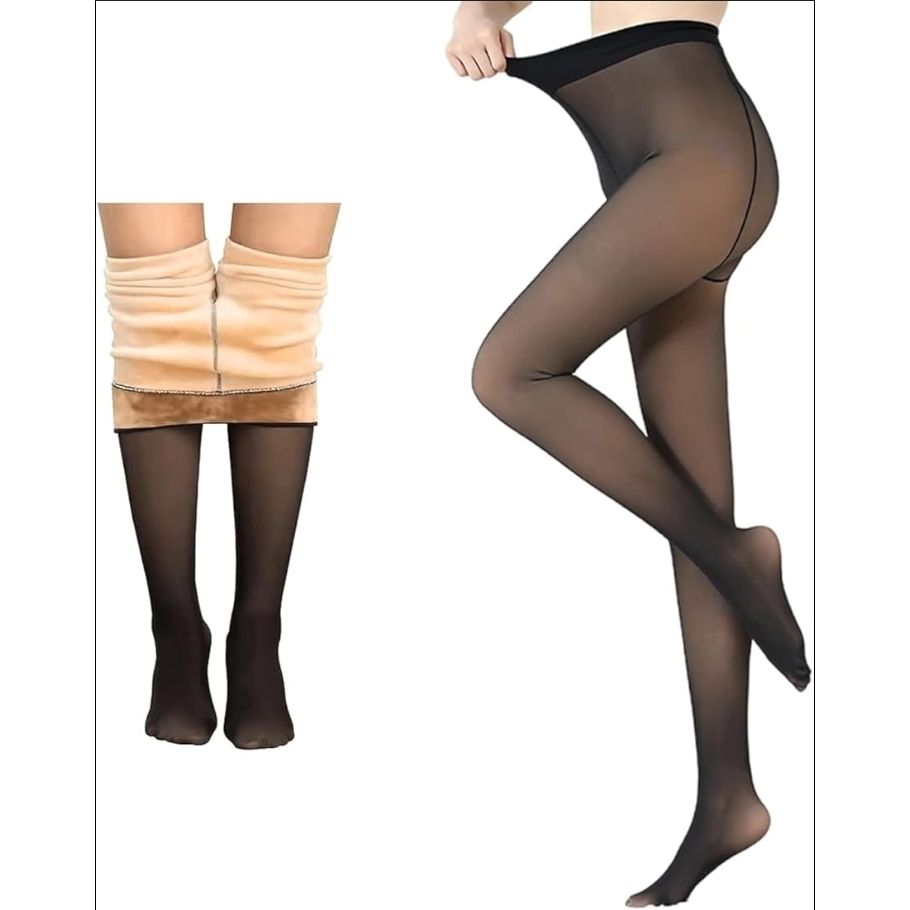 Translucent Thermal Fleece-Lined Stockings