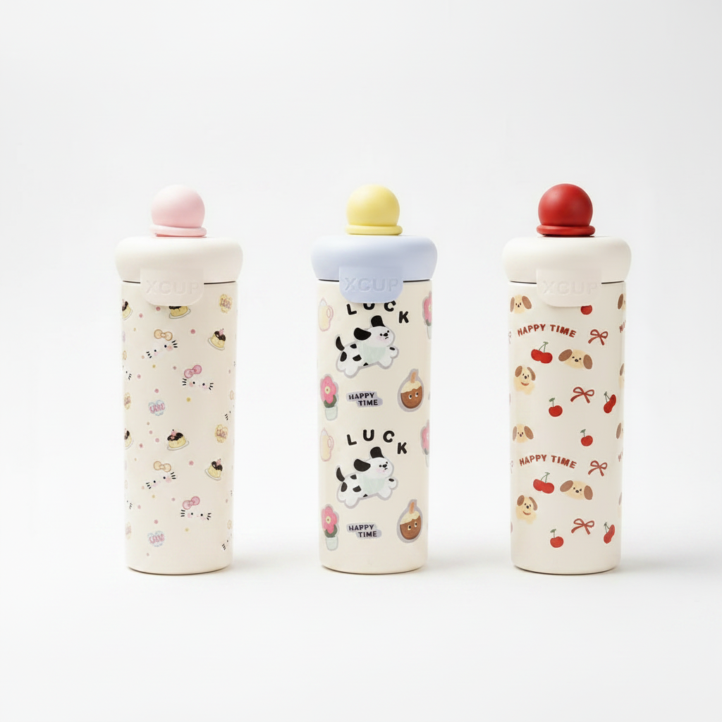 Cartoon Themed Stainless Steel Thermal Bottle