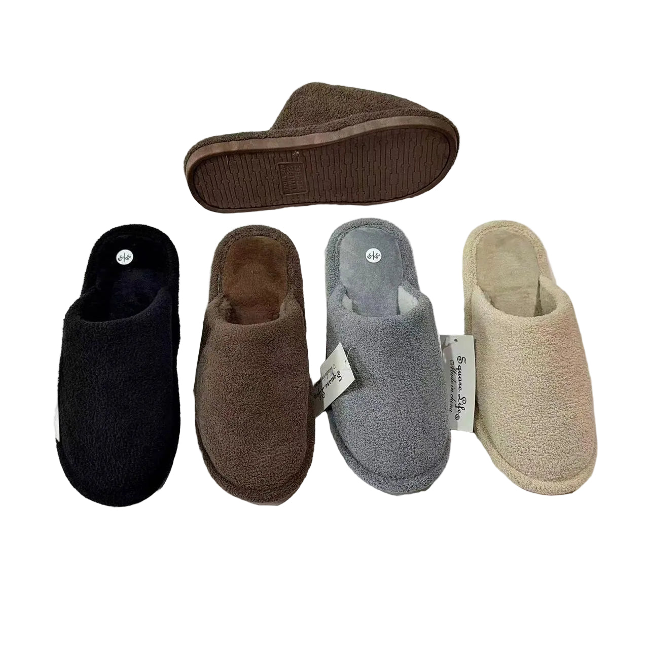 Textured Teddy Fleece Mule Slipper