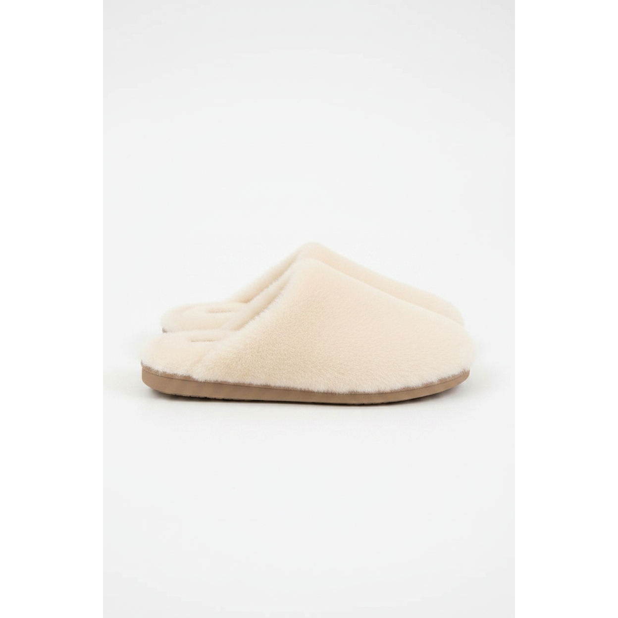 Womens Plush Fur Closed Toe Slippers