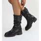 Women's Faux Leather Slouchy Mid-Calf Boots