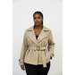 Plus Size Short Double-Breasted Trench Coat