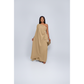 Stylish Sloping Collar Draped Overlay Dress