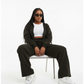 Two Piece Wide Leg Tracksuit Set – Zip-Up Hoodie & Pants