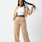 Two Piece Wide Leg Tracksuit Set – Zip-Up Hoodie & Pants