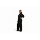 Faux Suede High-Neck Collar Top & Wide Leg Elasticated Pants