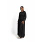 Ladies Round Neck Ruched & Draped Ruffle Dress