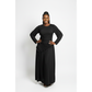 Ladies Round Neck Ruched & Draped Ruffle Dress