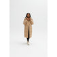 Plus Size Longline Quilted Hooded Puffer Jacket