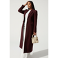 Ladies Long Tailored Sleeve Collared Winter Coat