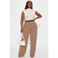Wide-leg Cut Formal Solid Color Pants