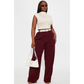 Wide-leg Cut Formal Solid Color Pants