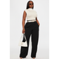 Wide-leg Cut Formal Solid Color Pants