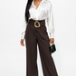 Oversized High Waisted Belted Palazzo Pants
