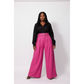 Oversized High-Waisted Pleated Palazzo Pants