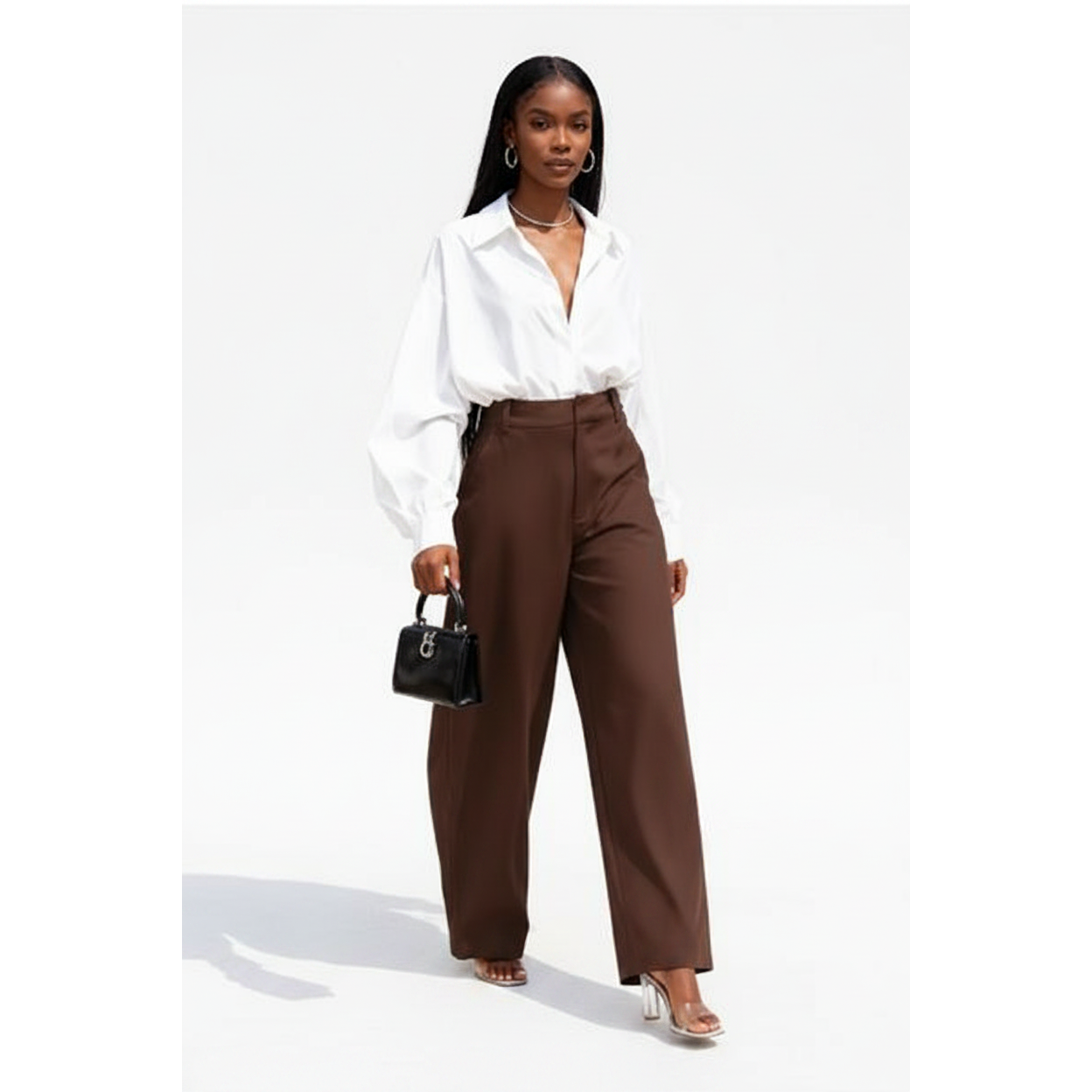 High-Waisted Design Comfortable Formal Pants