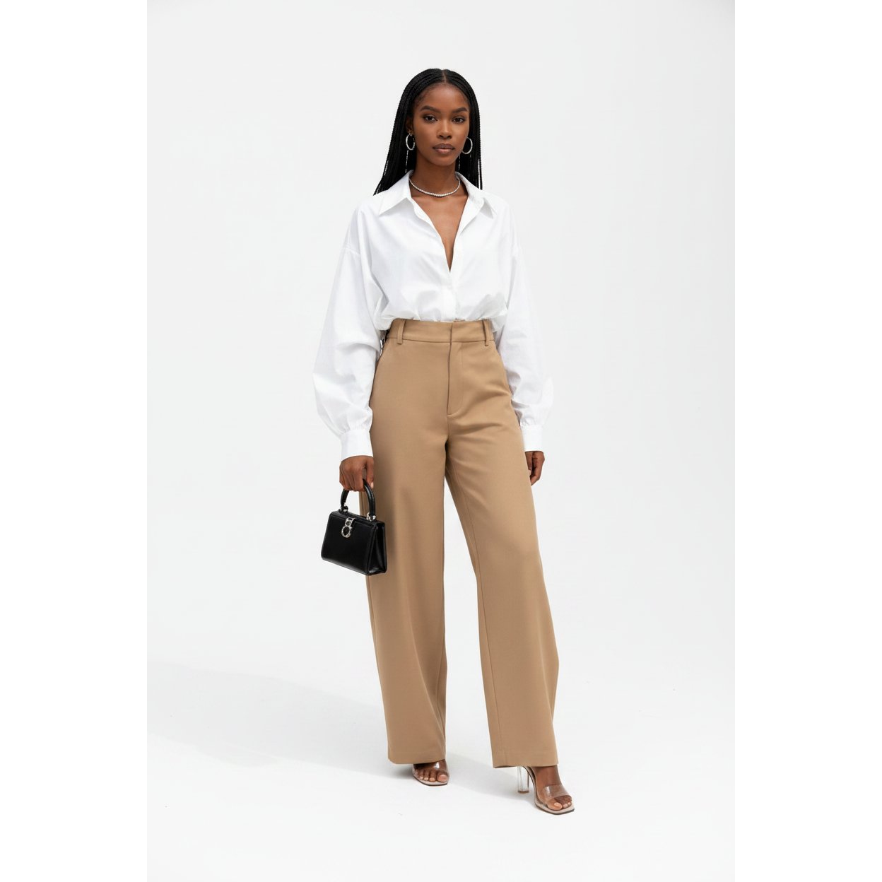 High-Waisted Design Comfortable Formal Pants