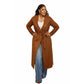 Dramatic Collar With A Tie-waist Closure Wool-blend Coat