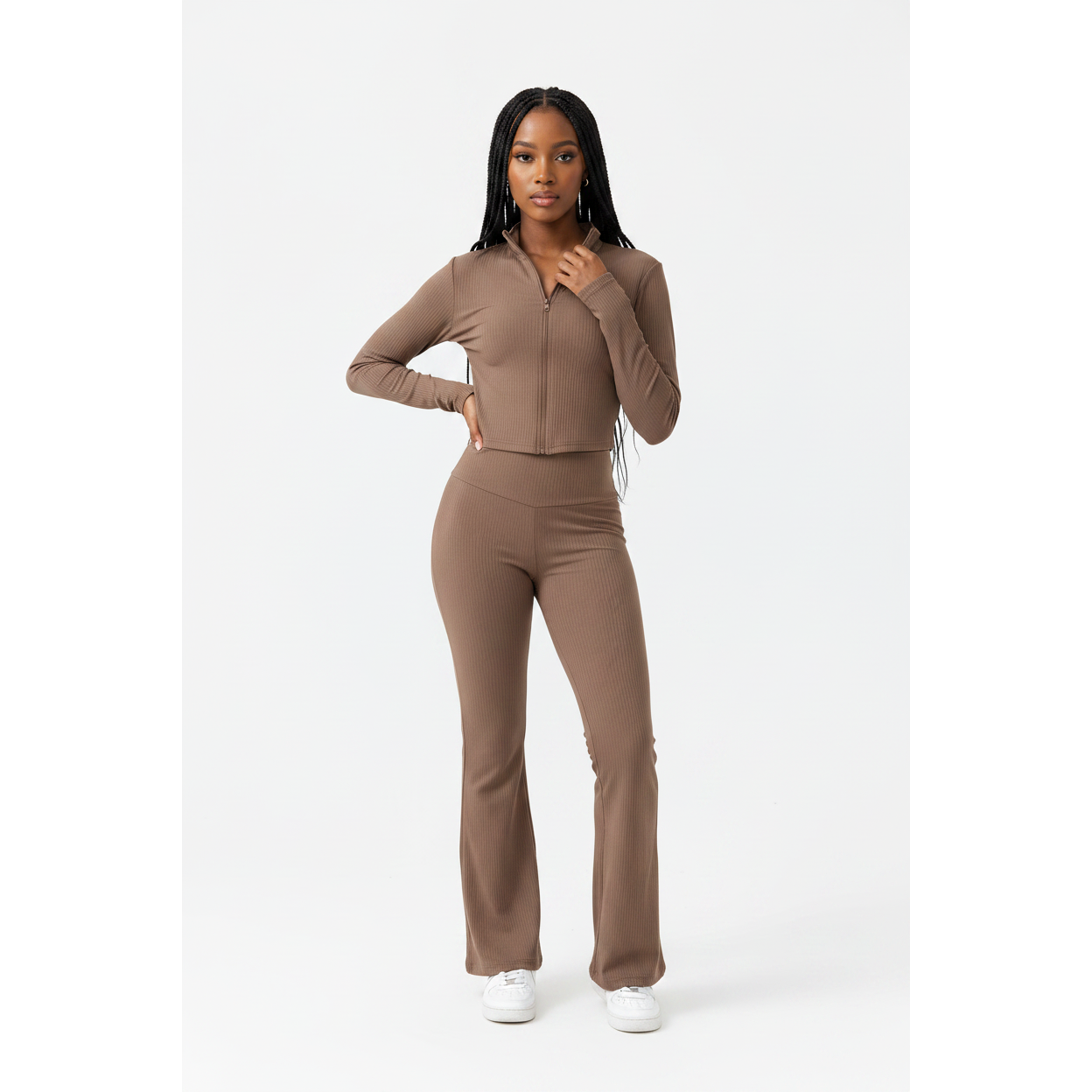 High Stretch Silky Sports Fabric Active Pants Set