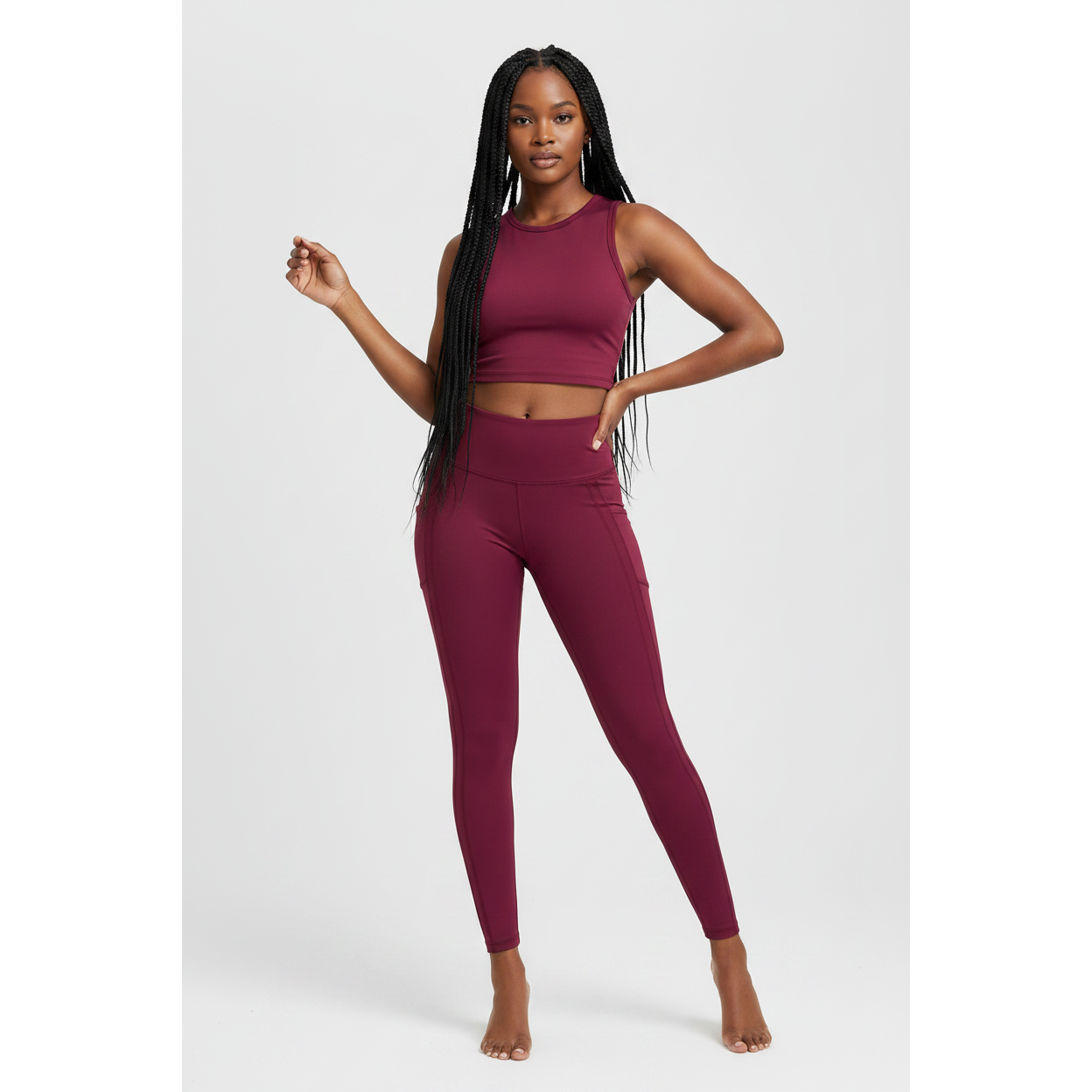 High Stretch Silky Sports Fabric Active Pants