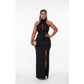 Elegant Plus Size Halter-Neck Bandage Dress