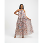 Floral Plus Size Tiered Halter Maxi Dress