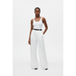 High-waisted  Wide Bottom Formal Pants