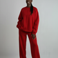 Womens Plus Size Minimalist Loungewear Two-Piece Set