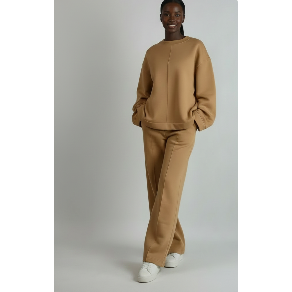 Womens Plus Size Minimalist Loungewear Two-Piece Set