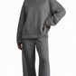 Womens Plus Size Minimalist Loungewear Two-Piece Set