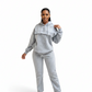 Plus Size Front Flap Hoodie & Jogger Pants
