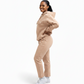 Plus Size Front Flap Hoodie & Jogger Pants