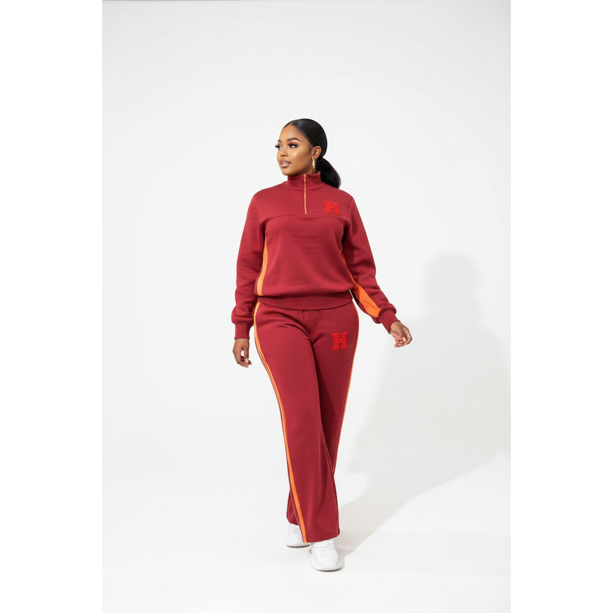 Women’s Quarter Zip Tracksuit Set